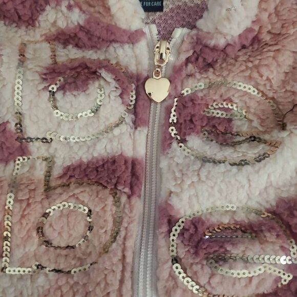 NWT BEBE GIRLS SHERPA HOODIE JACKET - Picture 4 of 5